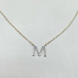 Sterling Silver Initial M Necklace